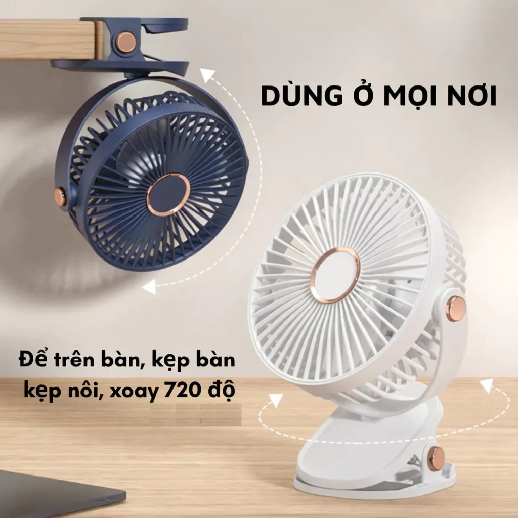 Quạt Mini Kẹp B&agrave;n KONOHA