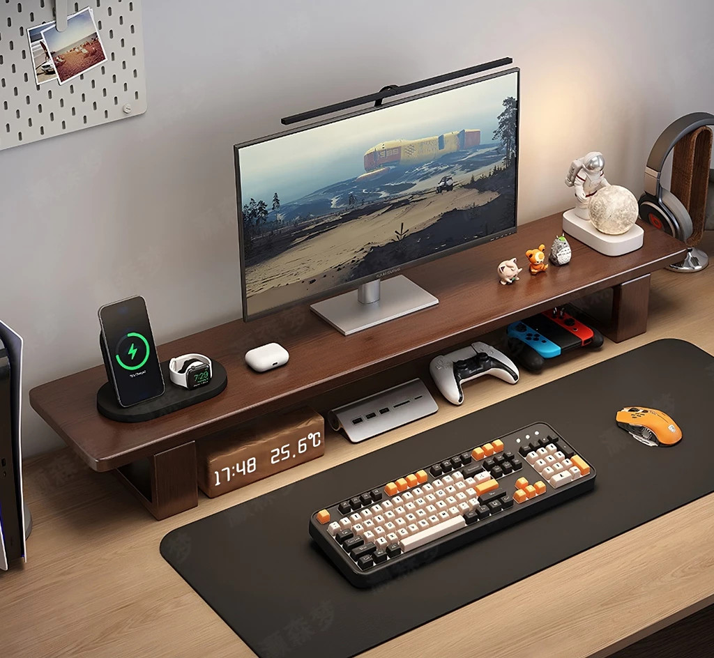 kệ m&agrave;n h&igrave;nh m&aacute;y t&iacute;nh gỗ