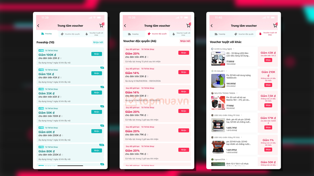 săn mã giảm giá tiktok shop