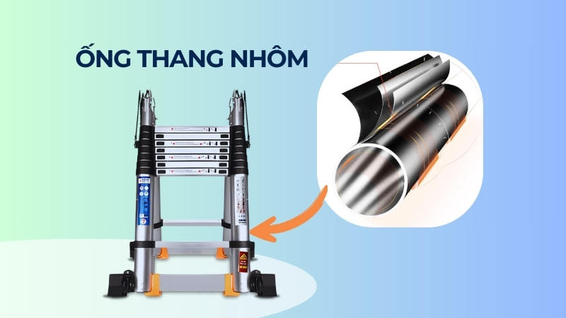 Review thang r&uacute;t nh&ocirc;m: C&aacute;ch kiểm tra độ d&agrave;y v&agrave; độ rơ của ống thang thực tế