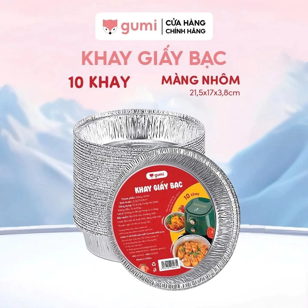 Khay Giấy Bạc Lót Nồi Chiên Không Dầu, Lò Nướng Nhiều Size