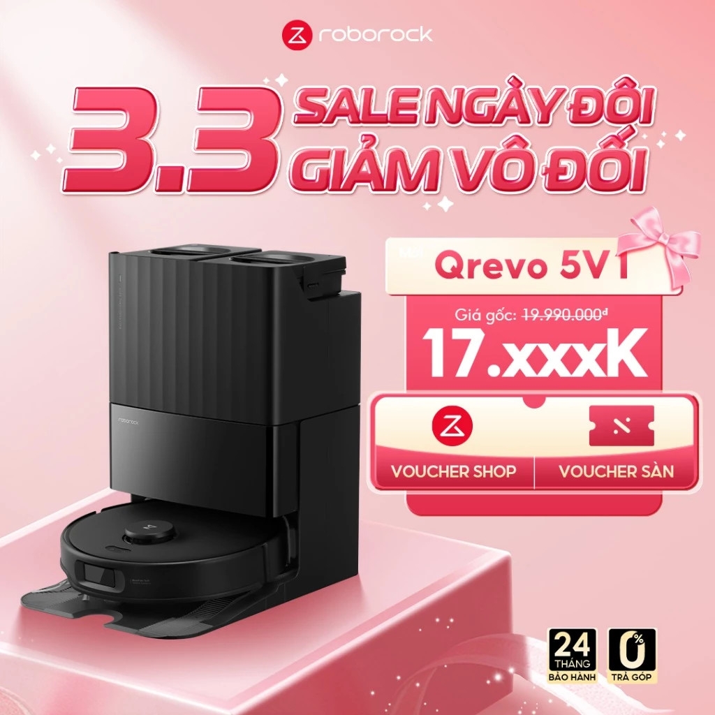 Roborock Qrevo Edge: Lực Hút 18.500 Pa, Giặt Giẻ Nước Nóng 75°C