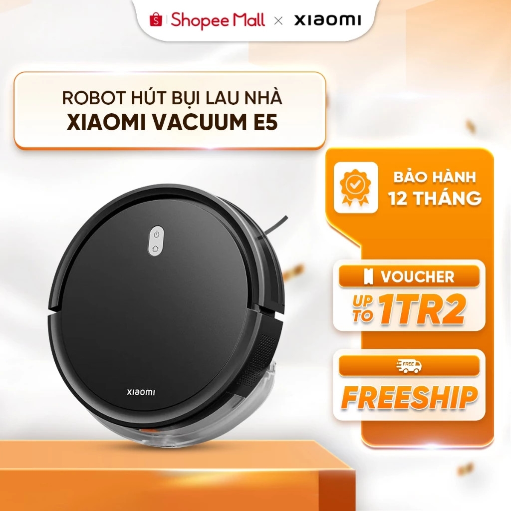 Xiaomi Robot Vacuum E5: Robot Hút Bụi 2000Pa, Điều Khiển Mi Home