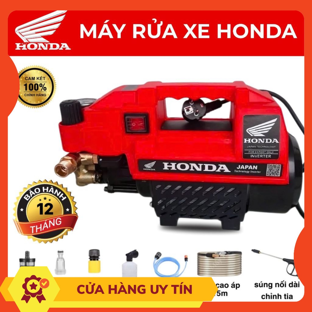 Máy Rửa Xe Honda HD888: 3500W, Chỉnh Áp, Chống Giật & Tiết Kiệm Điện