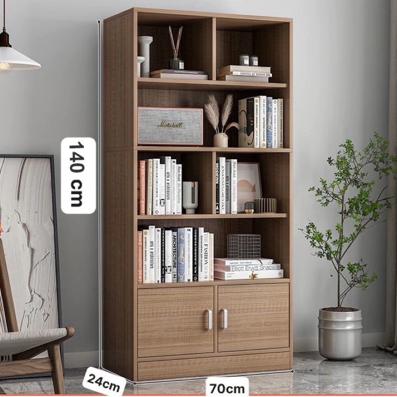 Kệ Sách Gỗ Chữ U Đa Năng: Cao 140cm, Gỗ MDF Chống Xước