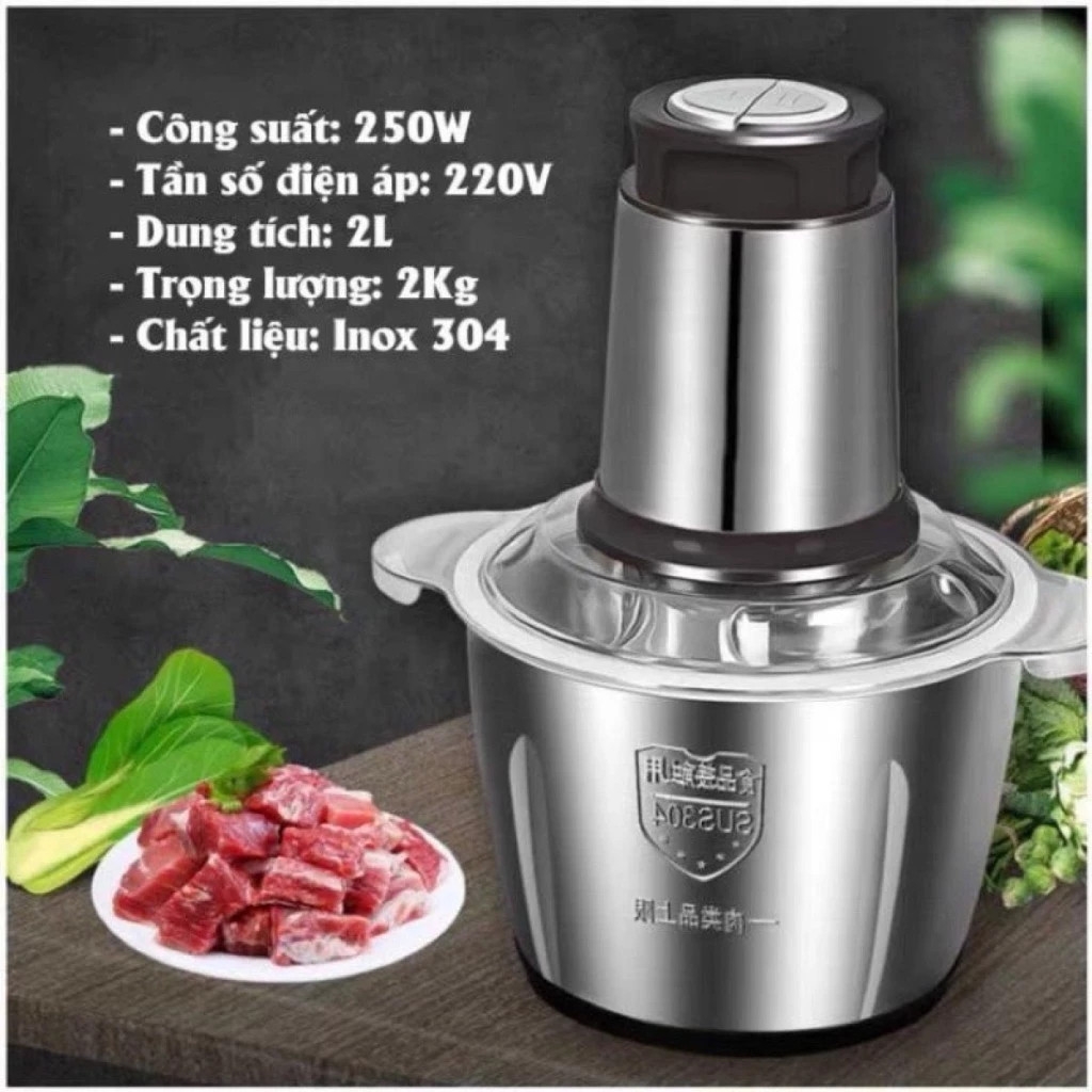 Máy Xay Thịt Inox 304 Cho Gia Đình: Dung Tích Lớn, Hoạt Động Êm, Vệ Sinh Dễ Dàng