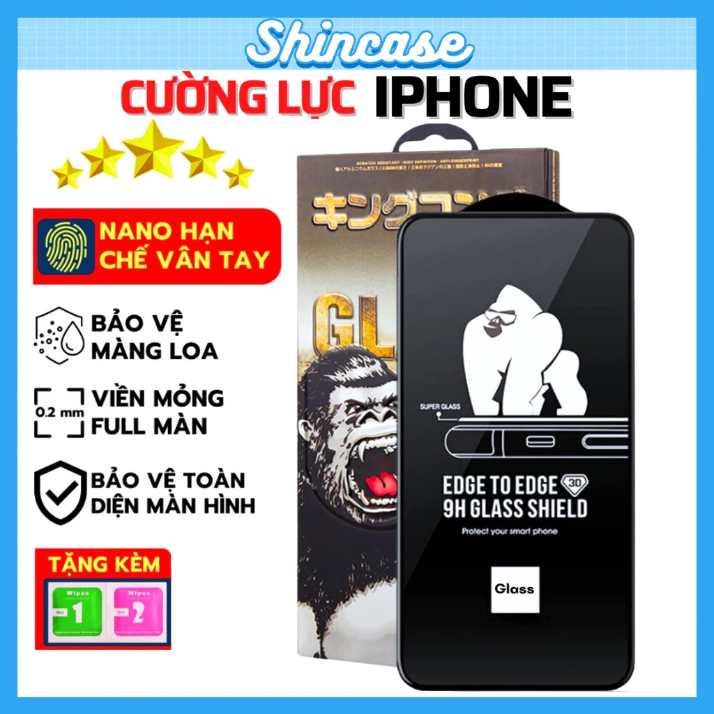 Kính Cường Lực iPhone Tự Dán CNT, KK, Baikô: Chống Nhìn Trộm, Full Màn