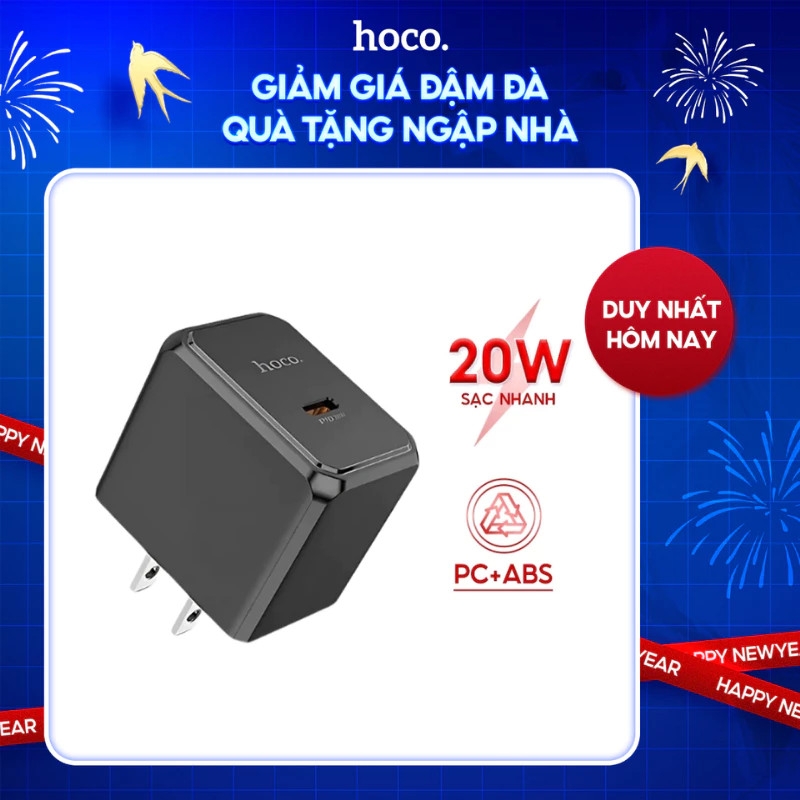Củ Sạc Nhanh 20W Hoco CS13: Type-C PD/QC, Chống Cháy Nổ, An Toàn