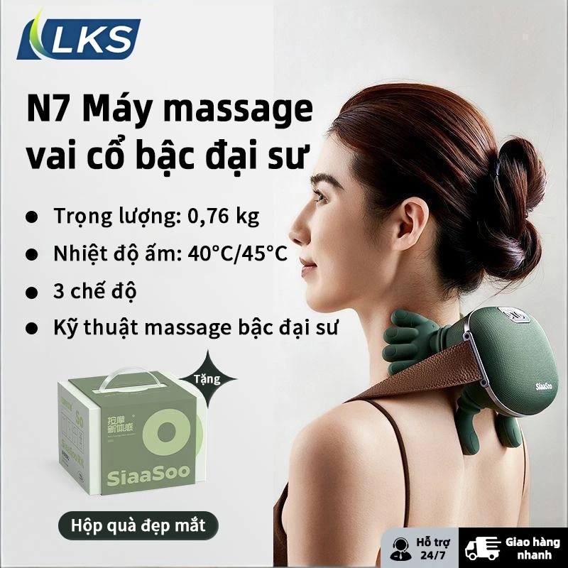 Máy Massage Cổ Vai Gáy Cầm Tay: Thiết Kế Ergonomic, Nén Nhiệt Hồng Ngoại