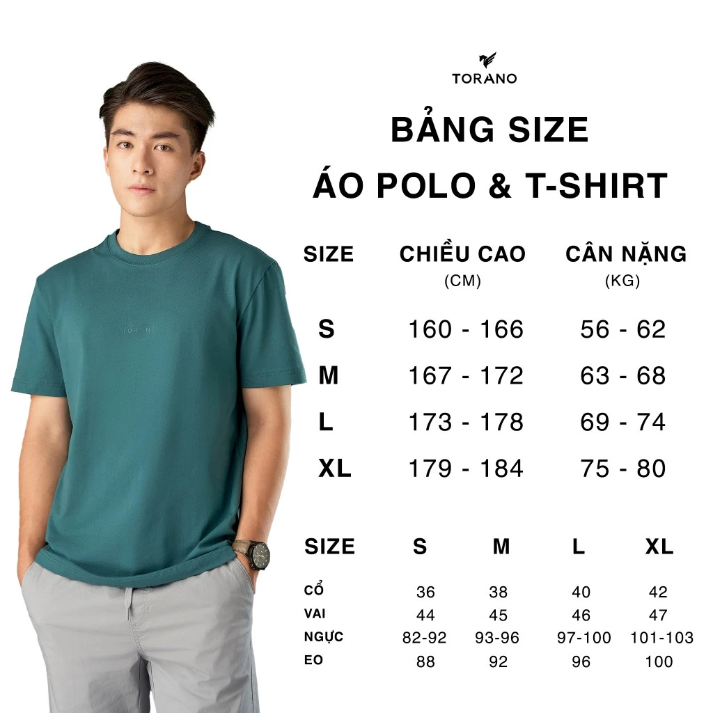 Áo Thun Nam TORANO TS001: Cotton Co Giãn, Kháng Khuẩn, Chống Tia UV
