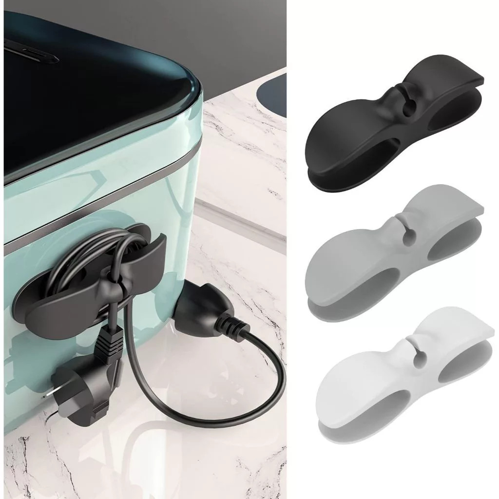 Kẹp Cuốn Gọn Dây Điện Tự Dính: Silicone TPU, Keo 3M Chắc Chắn