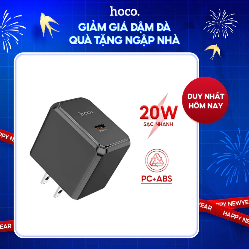 Củ Sạc Nhanh 20W Hoco CS13: Type-C PD/QC, Chống Cháy Nổ, An Toàn