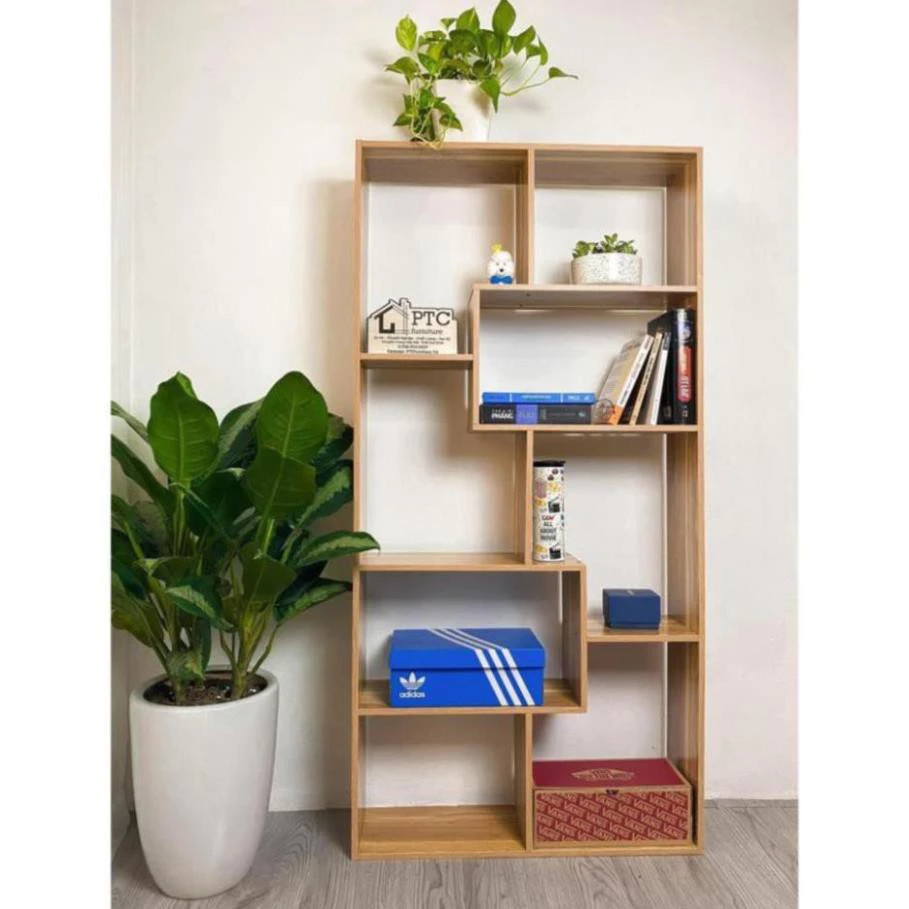Kệ Sách Đứng Gỗ MDF Nhiều Ngăn: Thiết Kế Chữ U Hiện Đại, Chống Ẩm