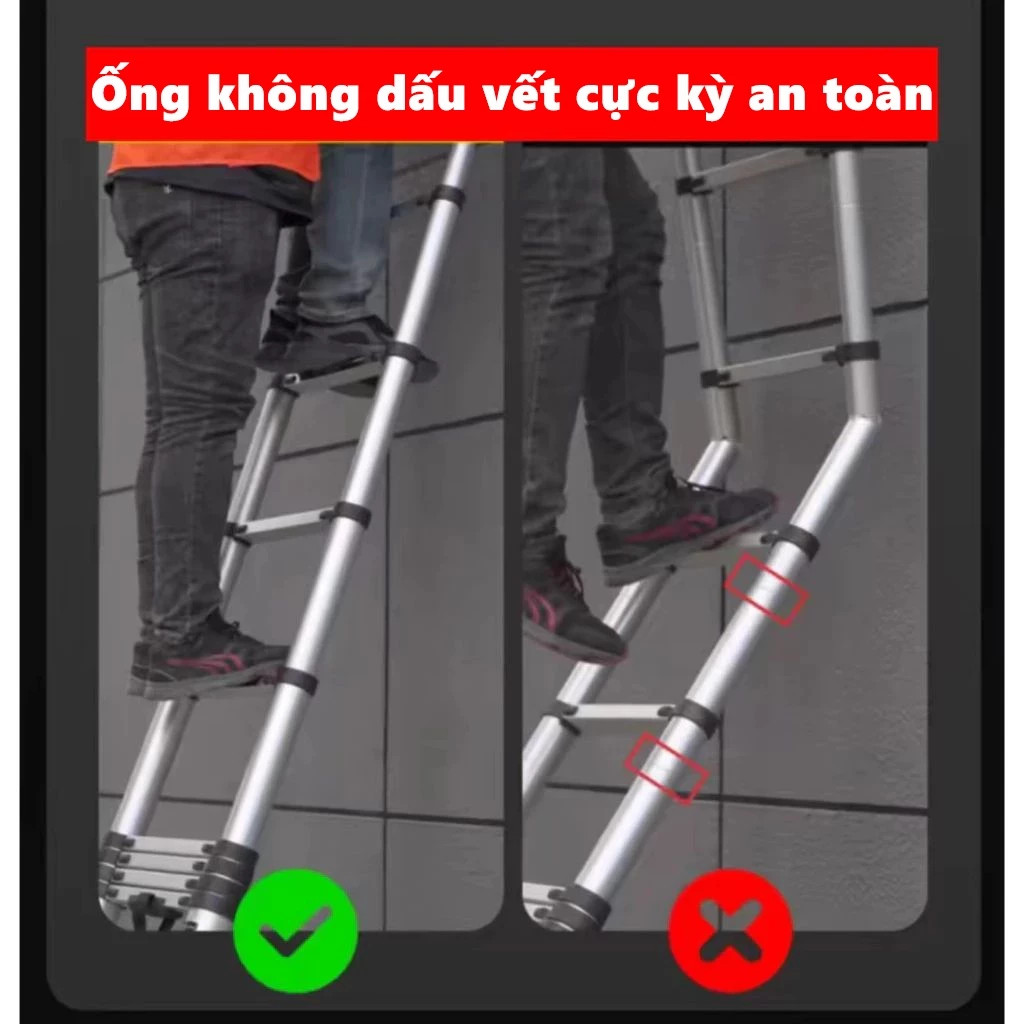 Thang Rút Nhôm Inox Chữ A, Chữ I Nhập Khẩu (1.9m - 6m)