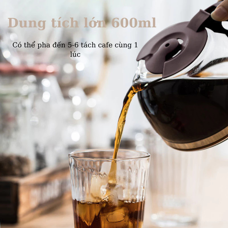 Máy Pha Cà Phê Mini Bear KFJ-A06Q1 0.6L - Pha Trà & Cà Phê Chống Cặn - Bảo Hành 18 Tháng