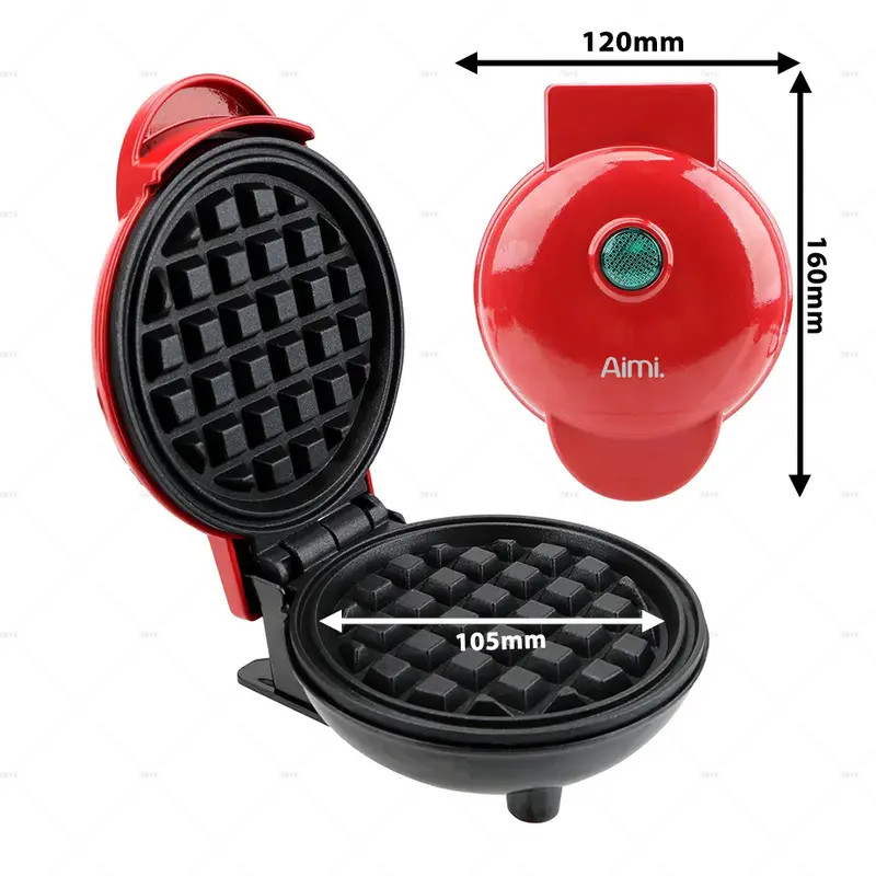 Máy Làm Bánh Mini Waffle 350W - Máy Nướng Bánh Tổ Ong Bữa Sáng Nhanh Cho Bé
