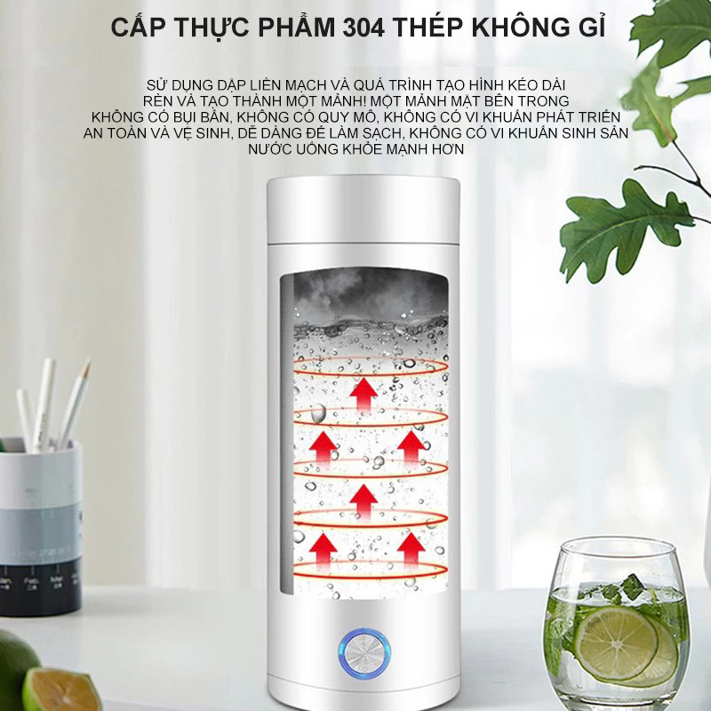 Bình Đun Nước Siêu Tốc Mini, Cốc Đun Nóng Du Lịch 400ml - Ấm Đun Nước Cầm Tay Tự Ngắt Thông Minh