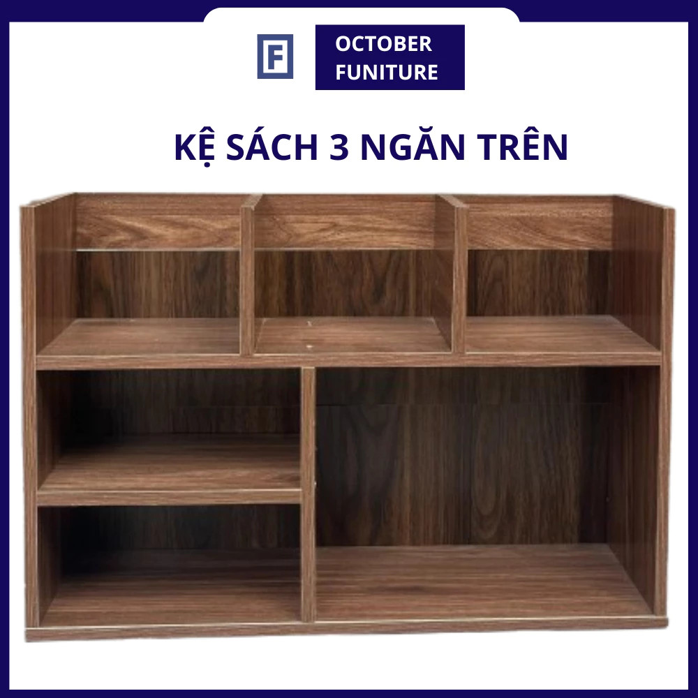 Kệ Sách Để Bàn Đa Năng: Gỗ MDF Chống Ẩm, Thiết Kế 3 Ngăn Thông Minh