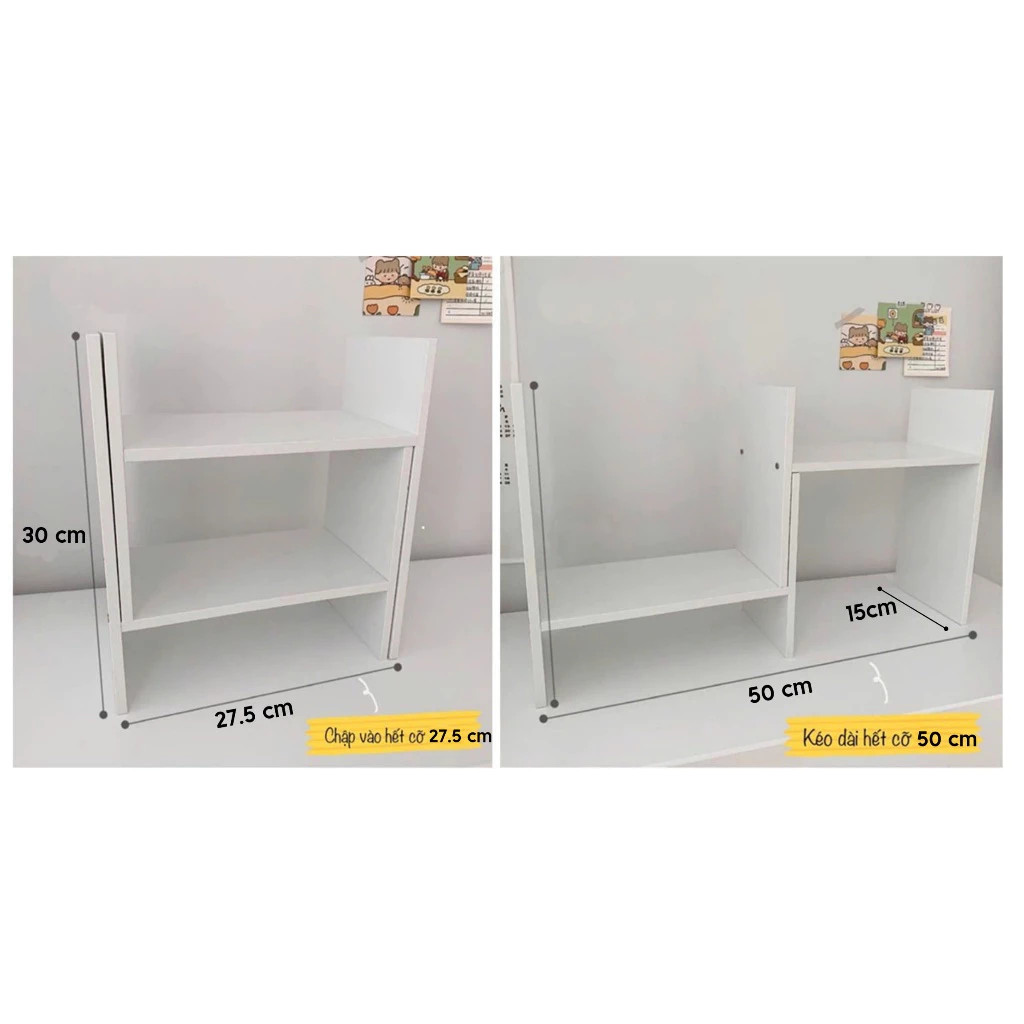 Kệ Sách Gỗ Để Bàn Đa Năng: Lắp Ghép Linh Hoạt, Gỗ MDF Chống Ẩm