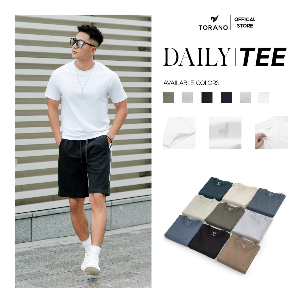 Áo Thun Nam TORANO TS001: Cotton Co Giãn, Kháng Khuẩn, Chống Tia UV