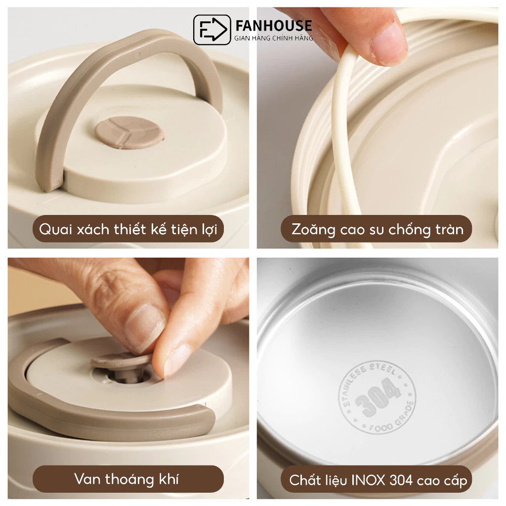 Hộp Đựng Cơm Lunch Box 3 Ngăn - Cà Men Giữ Nhiệt Cao Cấp Cho Dân Văn Phòng