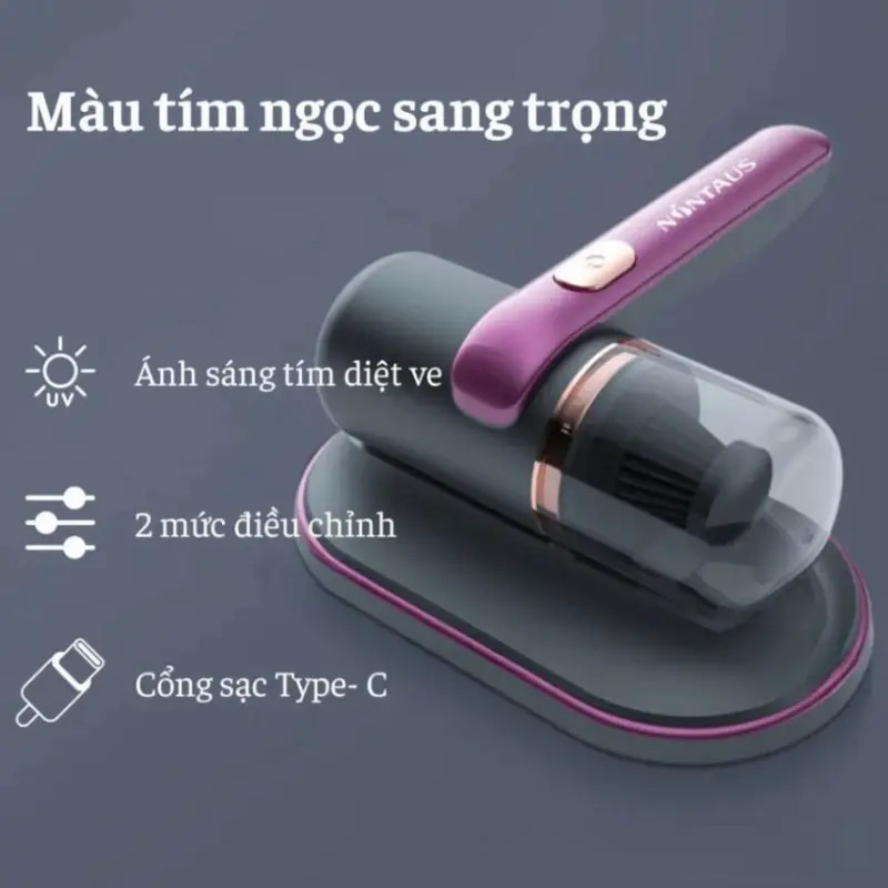 Máy Hút Bụi Giường Nệm Không Dây 8000PA - Diệt Khuẩn UV, Hút Sâu Mạt Bụi & Vi Khuẩn