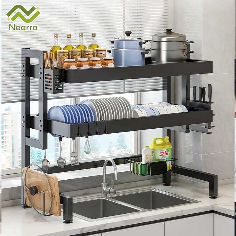 Kệ Để Bát Đĩa Trên Bồn Rửa Bát Tăng Giảm 65-125cm - Kệ Chén Đa Năng 1/2/3 Tầng Cao Cấp