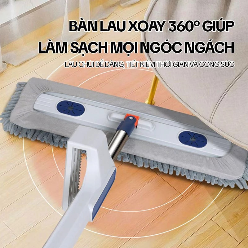 Cây Lau Nhà Tự Vắt Thông Minh - Chổi Lau Nhà Xoay 360 Độ Không Chạm Tay Vào Nước