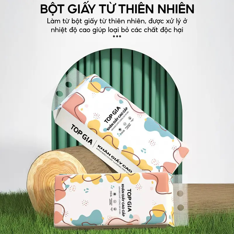 Combo 6 bịch khăn giấy rút Top Gia treo tường siêu dai và mềm mịn