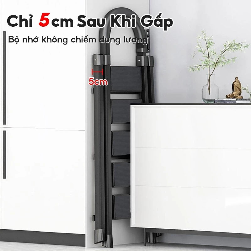 Thang Xếp Chữ A Thép Carbon (3-8 Bậc) Tải Trọng 500kg Siêu Bền