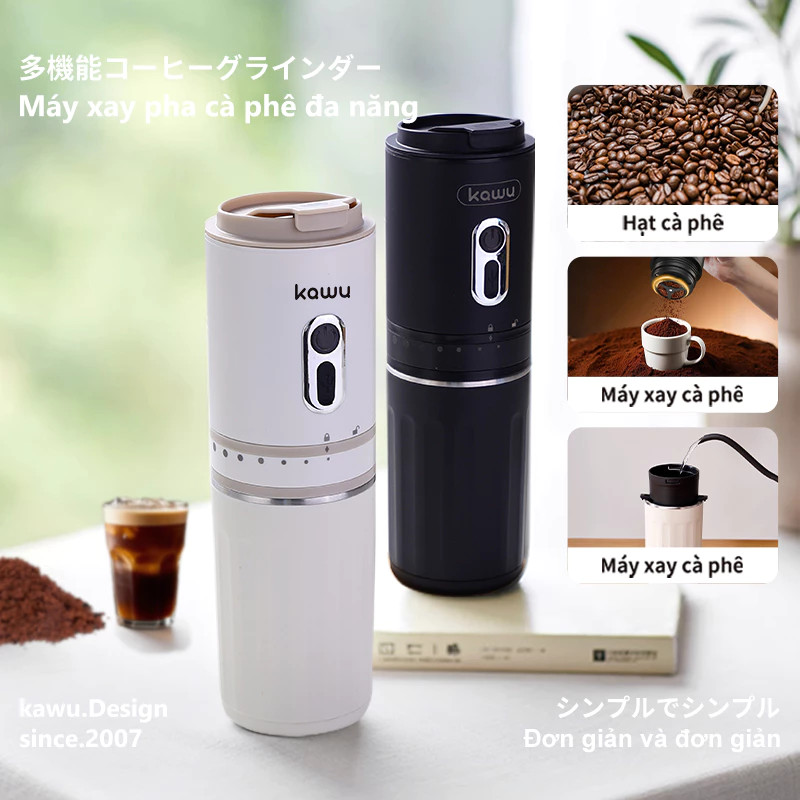 Máy Pha Cà Phê Mini Không Dây Kawu 1300mAh - Lựa Chọn Số 1 Khi Du Lịch