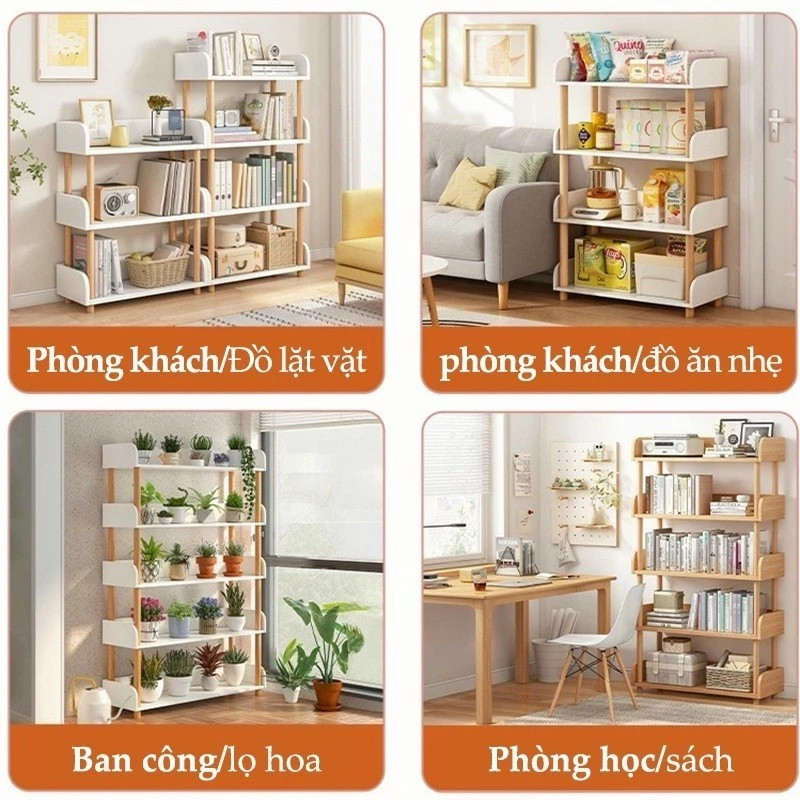 Kệ Sách Gỗ Phong Cách Châu Âu: Đa Năng 2-6 Tầng, Chống Ẩm, Bền Bỉ