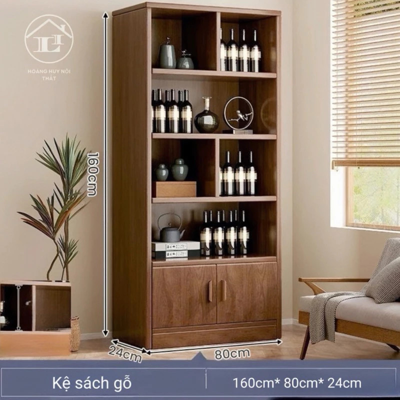 Kệ Sách Gỗ Chữ U Đa Năng: Cao 140cm, Gỗ MDF Chống Xước