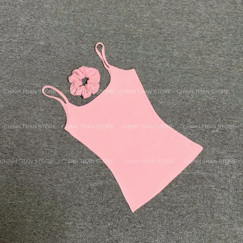 Áo Hai Dây Nữ Basic Dáng Dài: Thun Cotton Co Giãn 4 Chiều