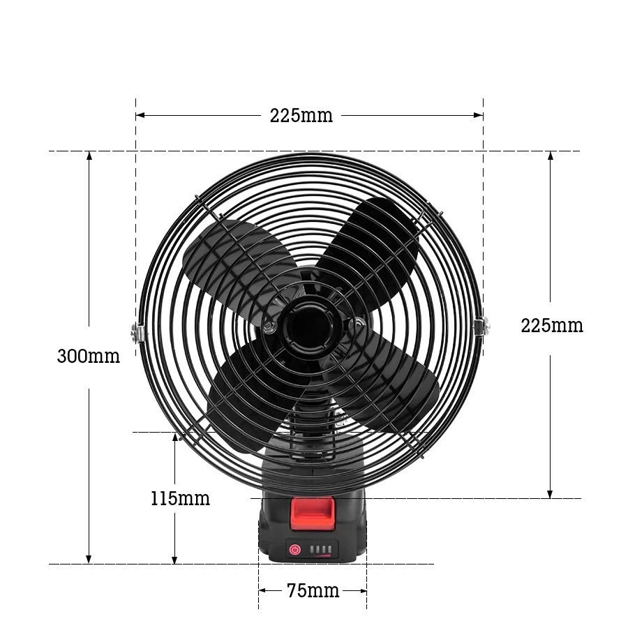 Quạt Tích Điện Chân Pin Makita 8 Inch - Khung Kim Loại Siêu Bền