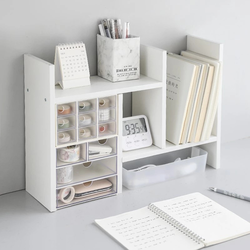 Kệ Sách Gỗ Để Bàn Đa Năng: Lắp Ghép Linh Hoạt, Gỗ MDF Chống Ẩm