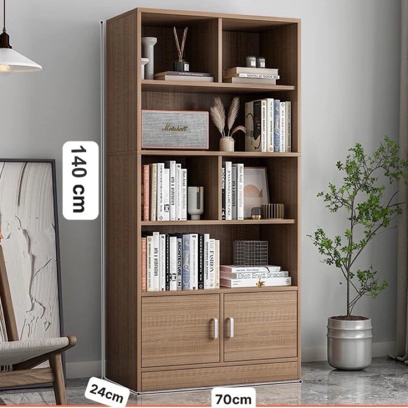 Kệ Sách Gỗ Chữ U Đa Năng: Cao 140cm, Gỗ MDF Chống Xước