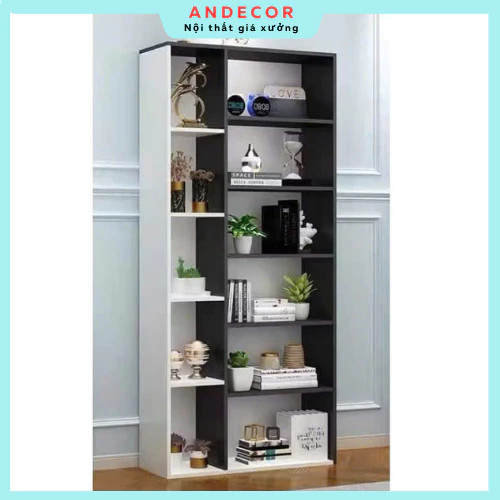 Kệ Sách Đứng Gỗ MDF Nhiều Ngăn: Thiết Kế Chữ U Hiện Đại, Chống Ẩm