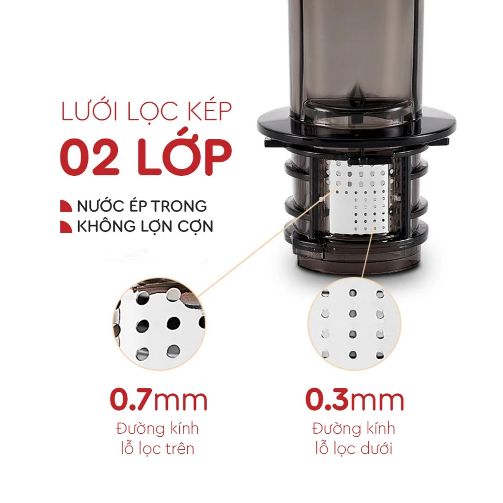 Máy Ép Chậm Mini 3S Lazychef - Máy Ép Trái Cây, Máy Làm Kem Hoa Quả, Công Nghệ Ép Lạnh