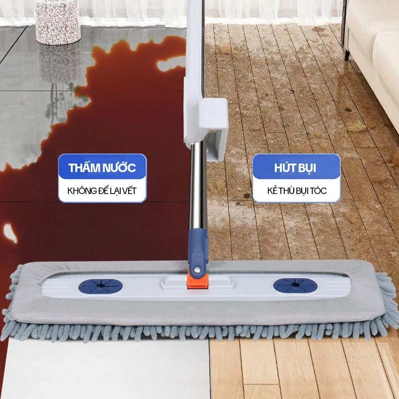 Cây Lau Nhà Tự Vắt Thông Minh - Chổi Lau Nhà Xoay 360 Độ Không Chạm Tay Vào Nước