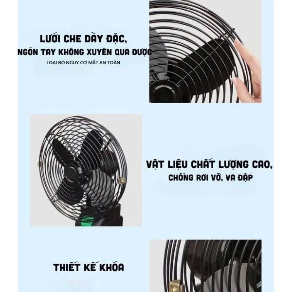 Quạt Tích Điện Chân Pin Makita 8 Inch - Khung Kim Loại Siêu Bền