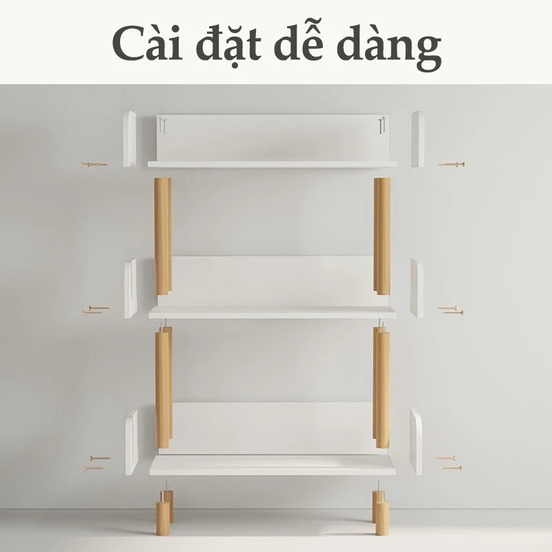 Kệ Sách Gỗ Phong Cách Châu Âu: Đa Năng 2-6 Tầng, Chống Ẩm, Bền Bỉ