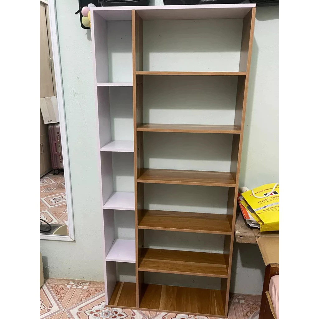 Kệ Sách Đứng Gỗ MDF Nhiều Ngăn: Thiết Kế Chữ U Hiện Đại, Chống Ẩm