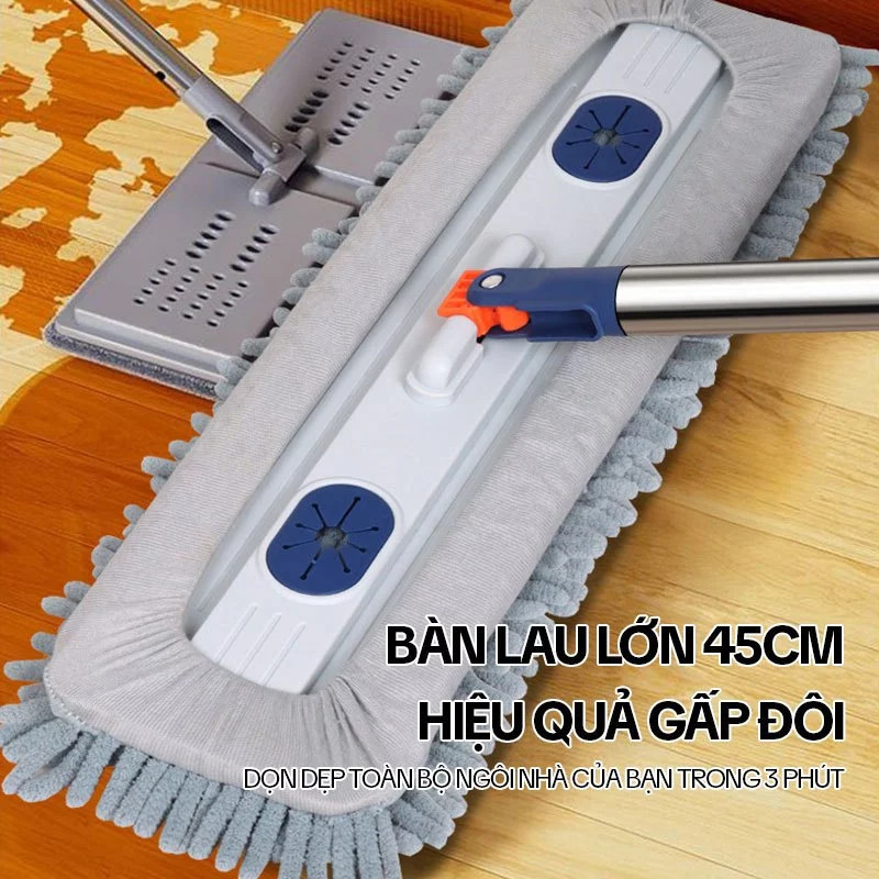 Cây Lau Nhà Tự Vắt Thông Minh - Chổi Lau Nhà Xoay 360 Độ Không Chạm Tay Vào Nước