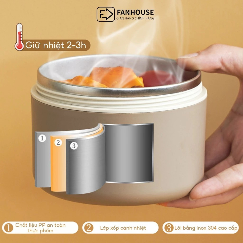 Hộp Đựng Cơm Lunch Box 3 Ngăn - Cà Men Giữ Nhiệt Cao Cấp Cho Dân Văn Phòng