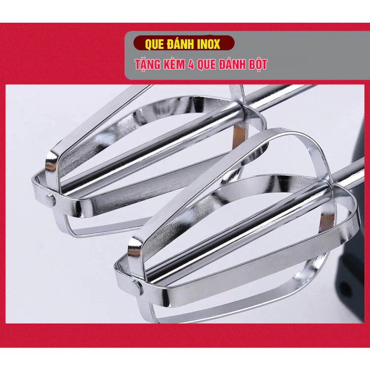 Máy Đánh Trứng 7 Cấp Độ 300W Đa Năng: Đánh Kem, Trộn Bột, Tạo Bọt Cafe Cực Nhanh