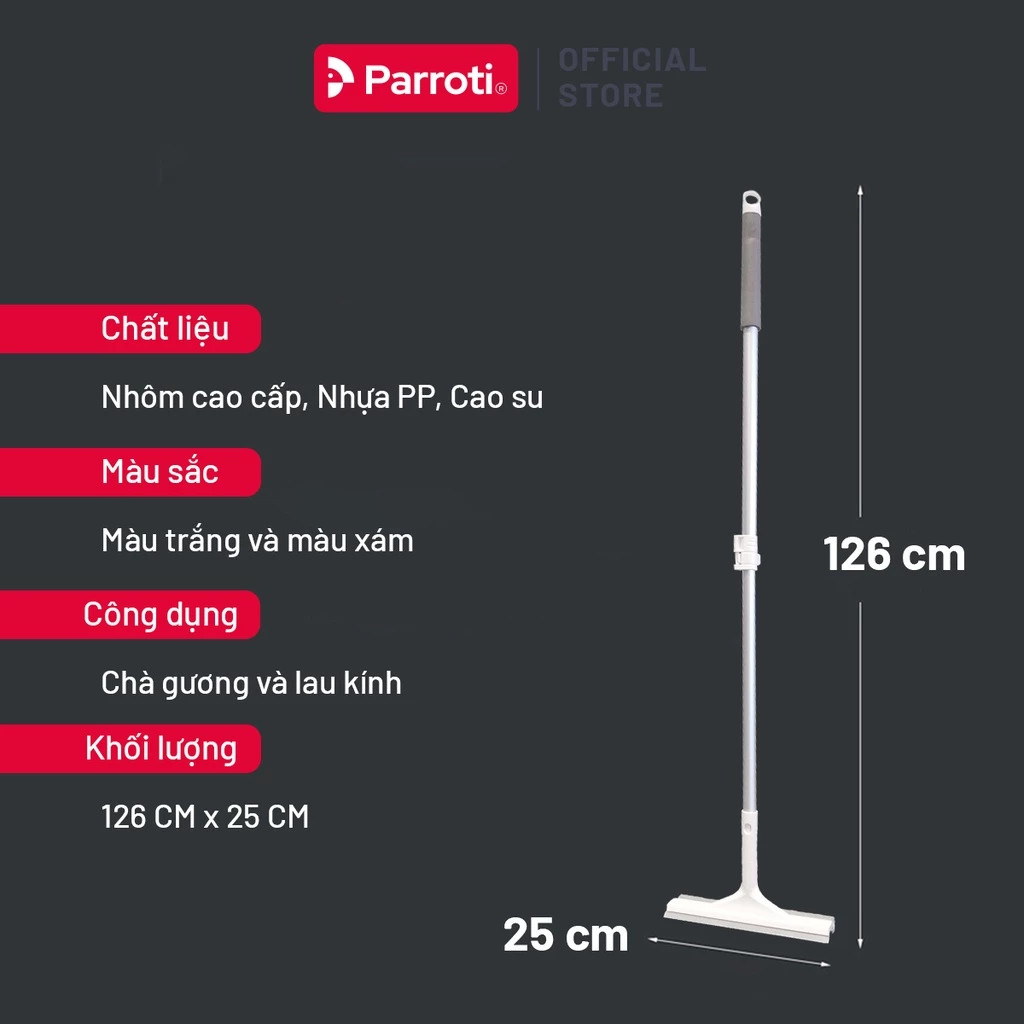 Cây Lau Kính, Gạt Kính Đa Năng Parroti Shiny SN01 - Lau Sạch & Gạt Nước Thông Minh Thế Hệ Mới