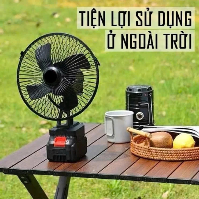 Quạt Tích Điện Chân Pin Makita 8 Inch - Khung Kim Loại Siêu Bền