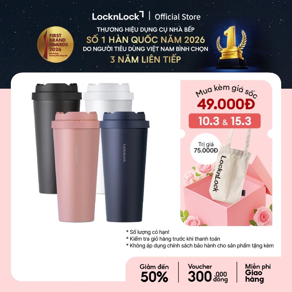 Bình giữ nhiệt Lock&Lock thép không gỉ 316L 550ml và 400ml