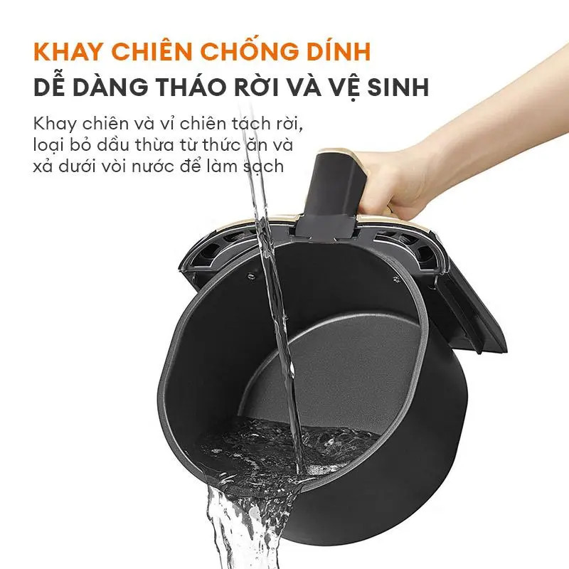 Nồi Chiên Không Dầu Gaabor 6.5L AF65M-BK01A - Dung Tích Lớn Cho Gia Đình 4-6 Người